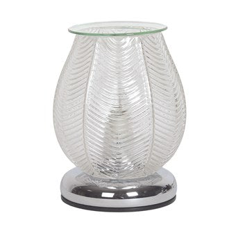 Electric Wax Melter Touch - Ribbed Clear Lustre 18cm