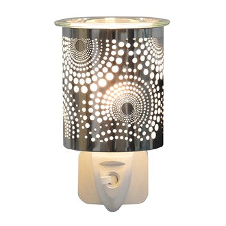 Wax Melter Plug In - Chrome Circles 13cm